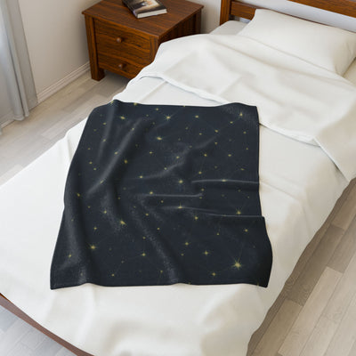 Cozy Celestial Throw Blanket, Soft Plush Blanket for Stargazers, Perfect for Home Decor, Gift for Astronomy Lovers, Night Sky Blanket