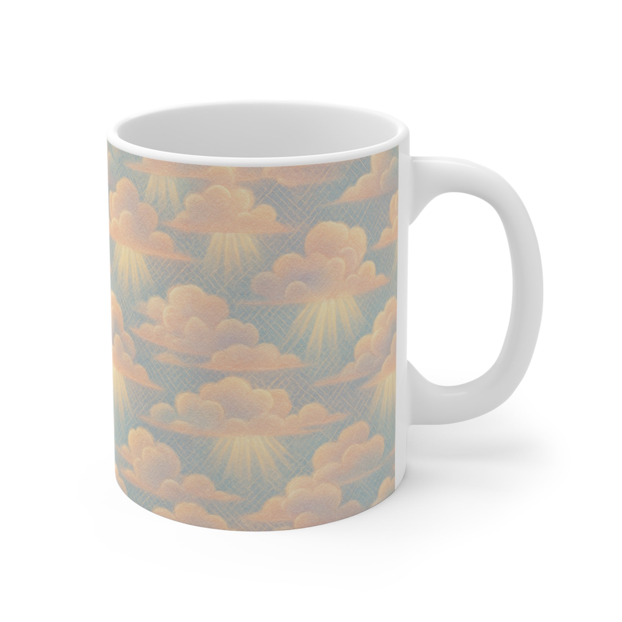 Serene Cloud Mug - 11oz, Cozy Coffee Cup, Sky-Inspired Drinkware, Thoughtful Gift, Perfect for Relaxation
