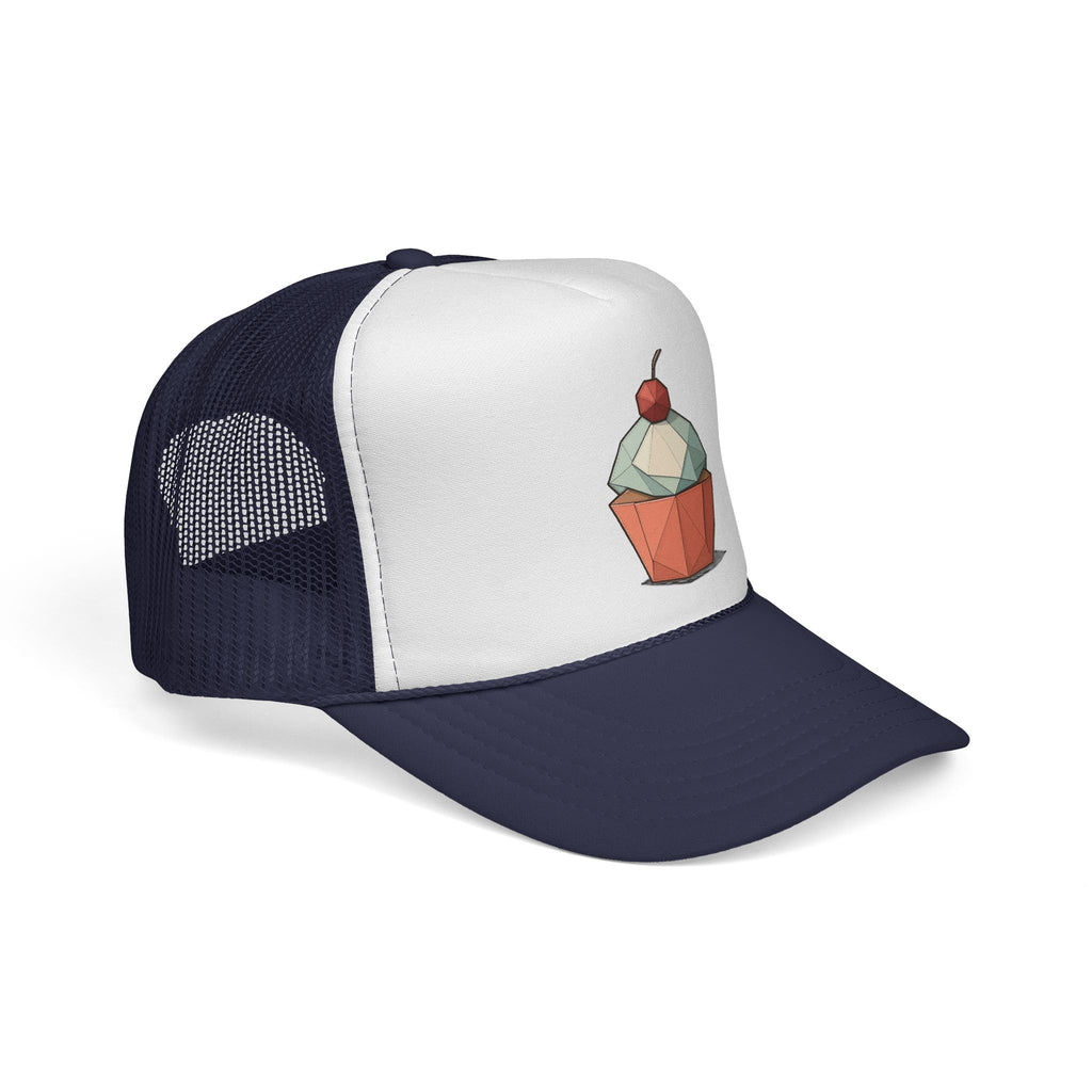 Trucker Cap with Origami Cupcake Design