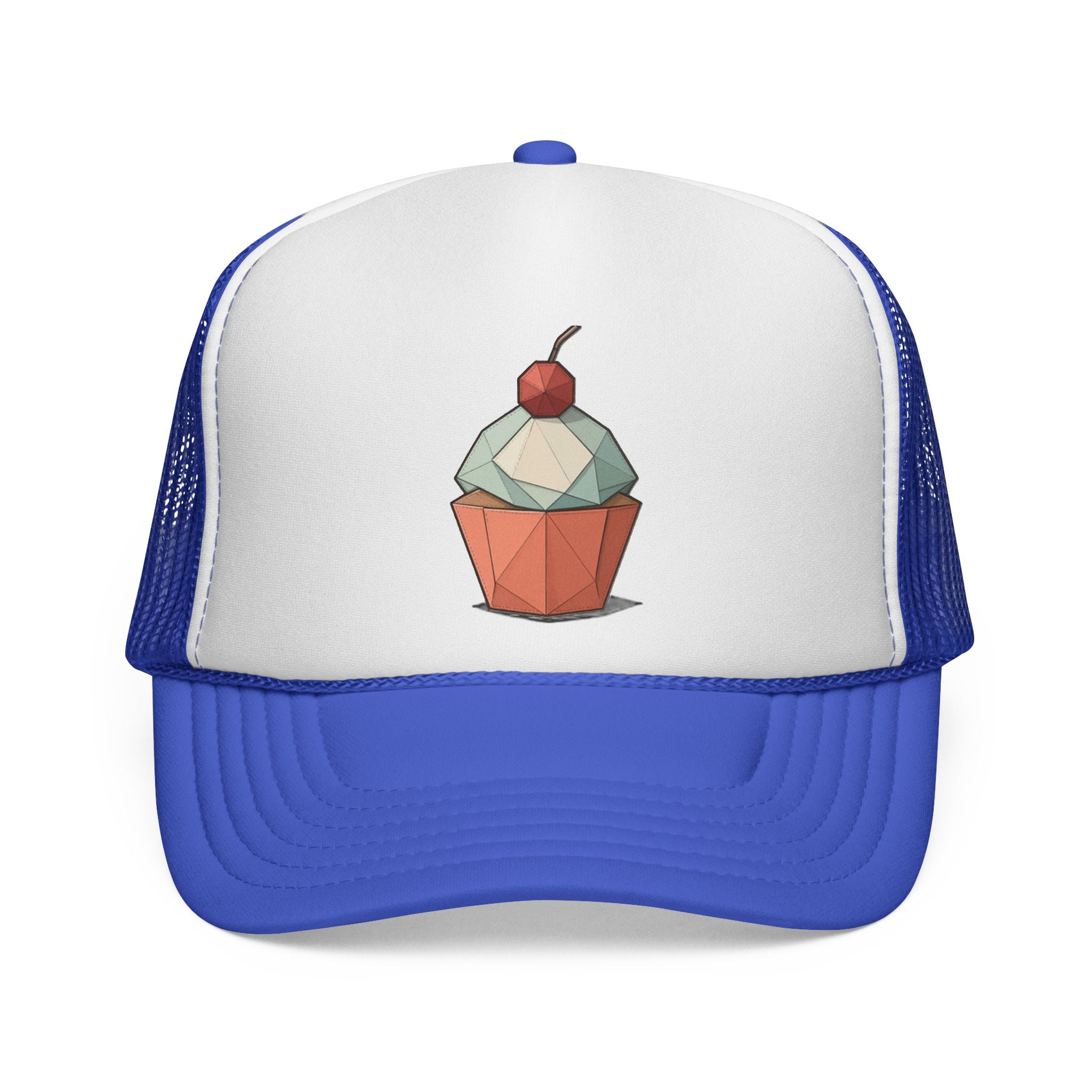 Trucker Cap with Origami Cupcake Design