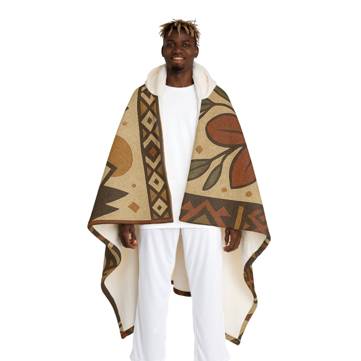 Cozy Sherpa Fleece Hooded Blanket | Warm Throw for Comfort, Home Decor, Gift for Winter Holidays, Movie Nights, Camping