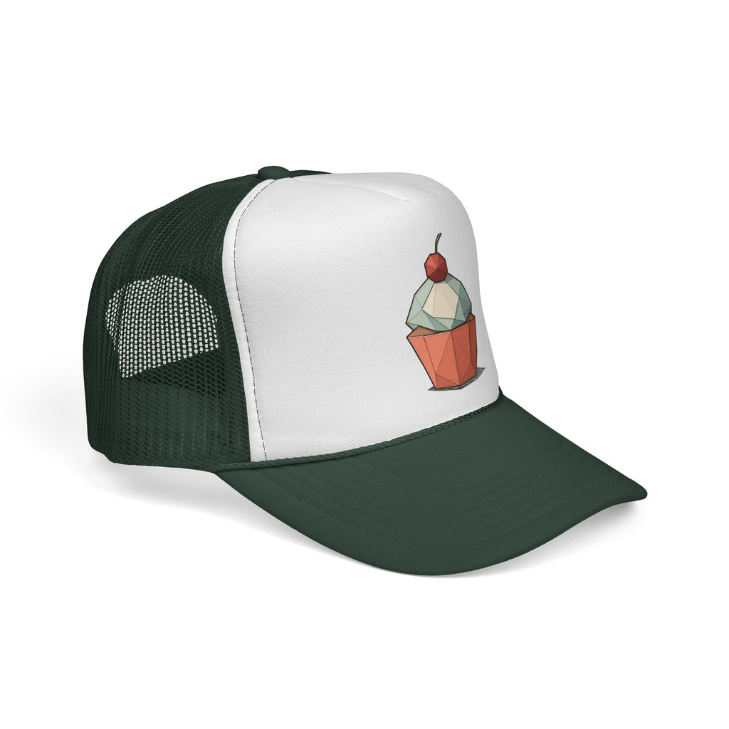 Trucker Cap with Origami Cupcake Design