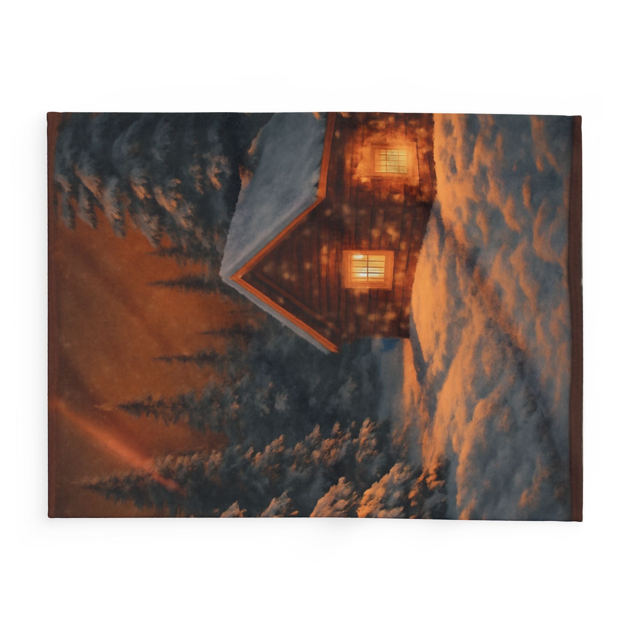 Cozy Winter Fleece Blanket, Warm Snuggle Throw, Rustic Cabin Decor, Holiday Gift for Her, Winter Comfort Essential