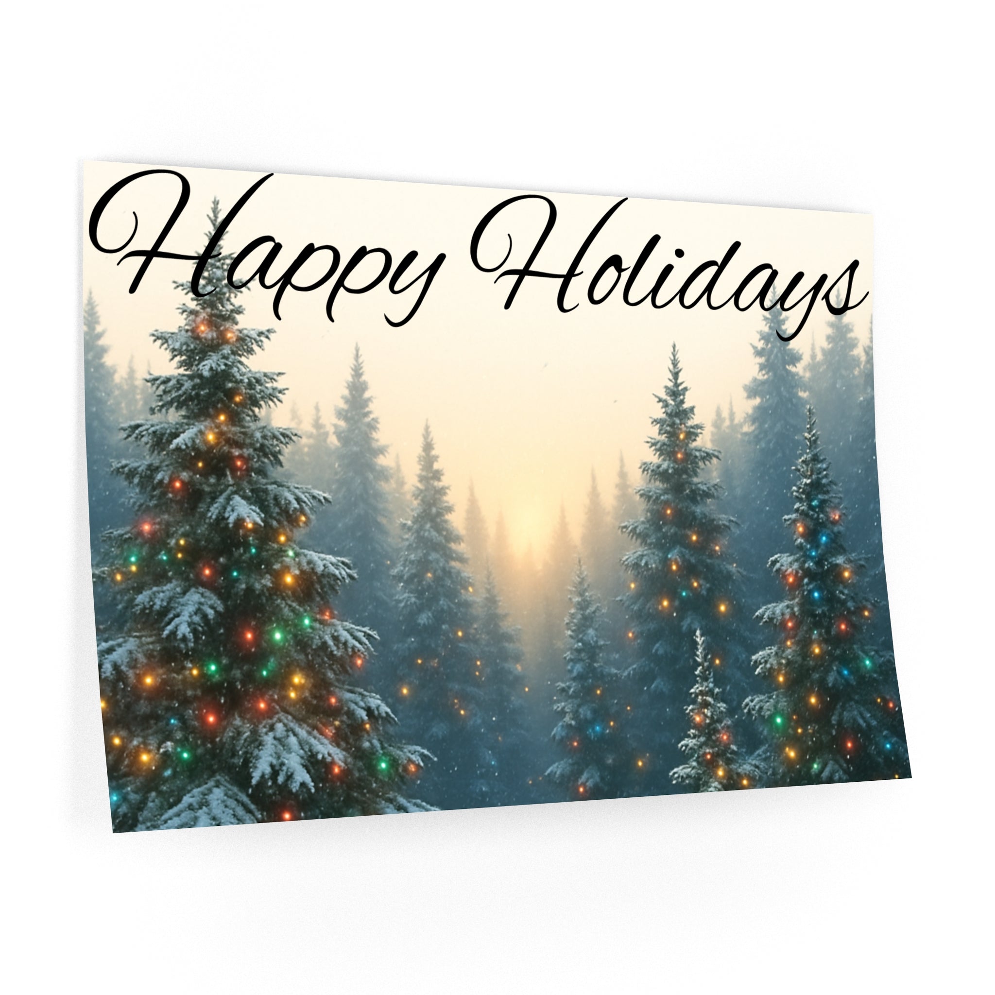 Happy Holidays Wall Decals - Festive Home Decor, Christmas Decorations, Winter Wonderland Art, Seasonal Wall Stickers, Holiday Wall Art