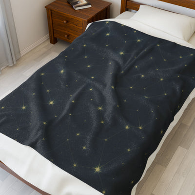 Cozy Celestial Throw Blanket, Soft Plush Blanket for Stargazers, Perfect for Home Decor, Gift for Astronomy Lovers, Night Sky Blanket