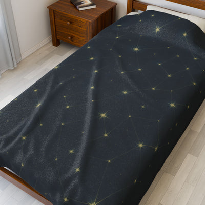 Cozy Celestial Throw Blanket, Soft Plush Blanket for Stargazers, Perfect for Home Decor, Gift for Astronomy Lovers, Night Sky Blanket