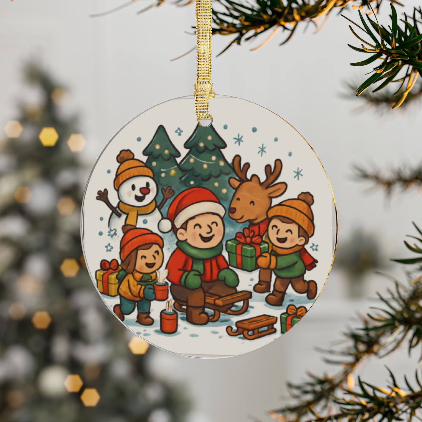 Festive Acrylic Ornaments | Christmas Decorations, Holiday Gifts, Winter Decor, Family Keepsakes, Personalized Ornaments