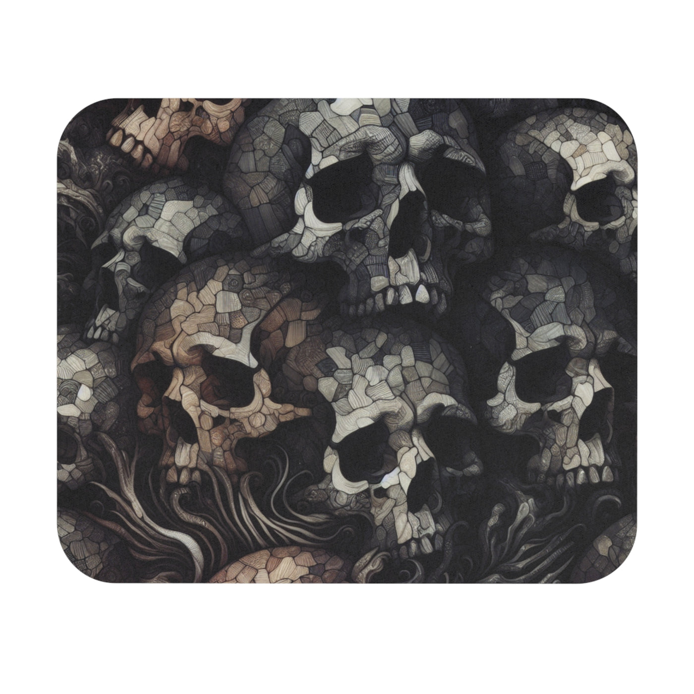 Gothic Skull Mouse Pad, Unique Desk Accessory, Computer Mat for Halloween, Halloween Decor, Office Gift, Dark Aesthetic, Gamer Gear
