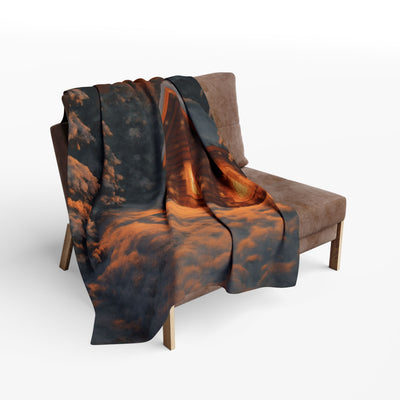 بطانية صوف شتوية دافئة، غطاء دافئ للتدفئة، ديكور ريفي للكابينة، هدية عطلة لها، راحة أساسية في الشتاء 