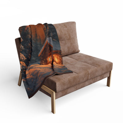 بطانية صوف شتوية دافئة، غطاء دافئ للتدفئة، ديكور ريفي للكابينة، هدية عطلة لها، راحة أساسية في الشتاء 