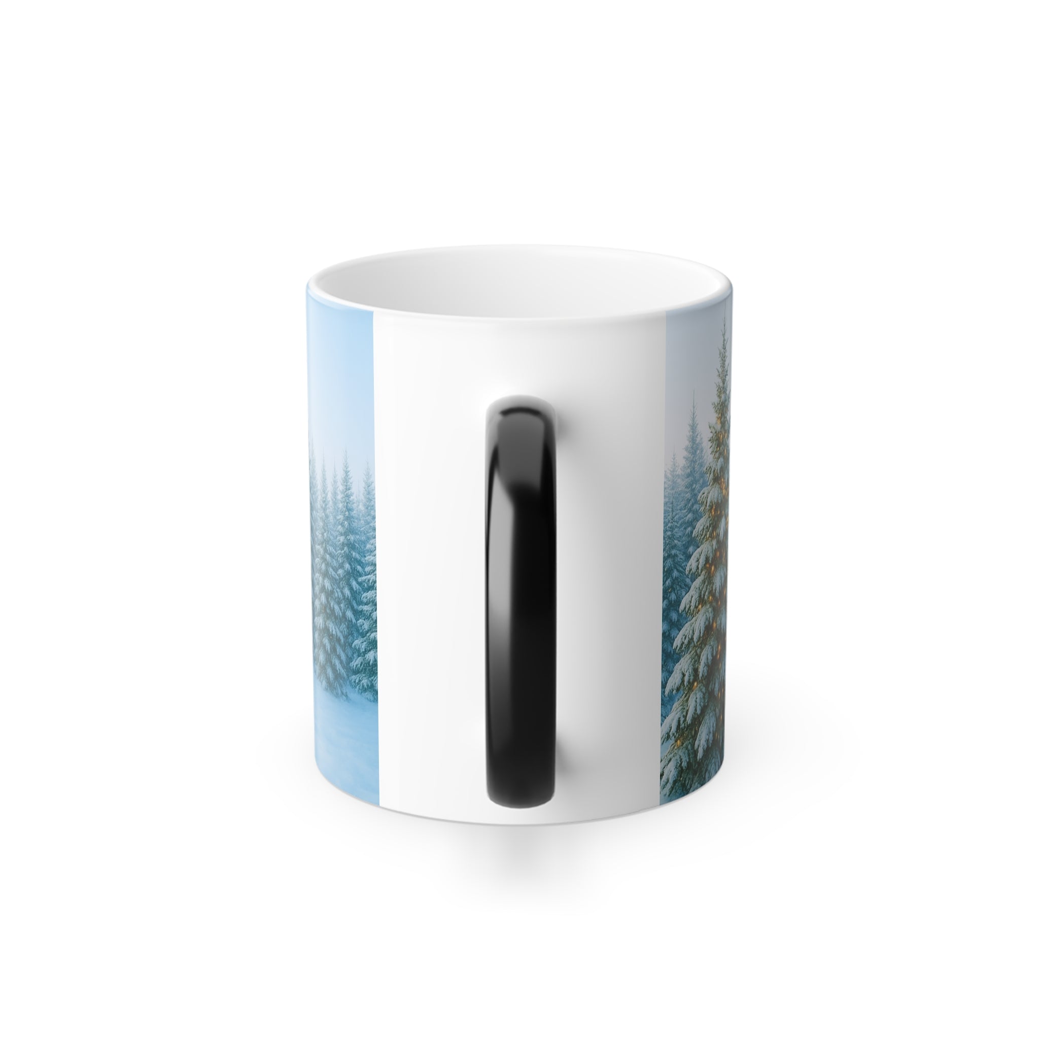 Color Changing Winter Forest Mug, Cozy Hot Beverage Cup, Holiday Gift, Christmas Decor, Seasonal Drinkware
