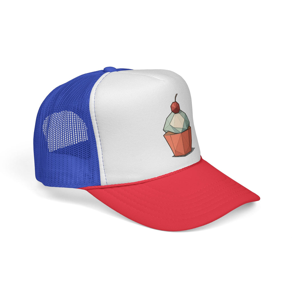 Trucker Cap with Origami Cupcake Design