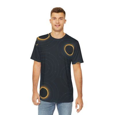 Men's Cosmic Pattern Tee, Unique Men's AOP Shirt, Celestial Print Top, Gift for Space Lovers, Casual Wear, Astronomy T-Shirt