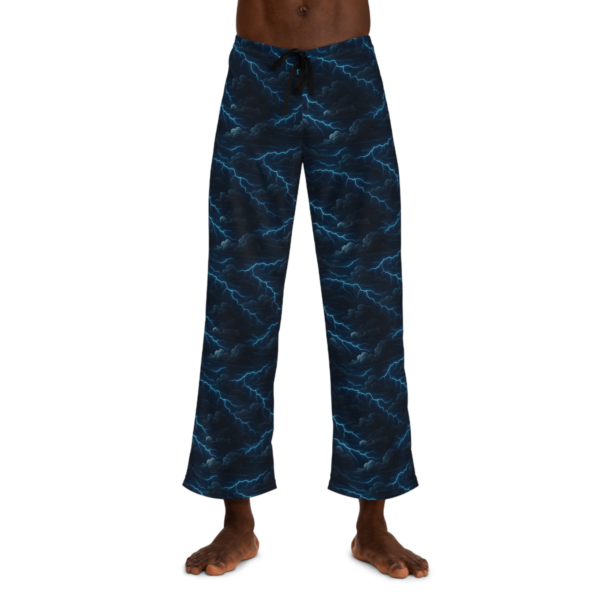Electric Storm Men's Pajama Pants, Comfy Sleepwear, Relaxation Attire, Nightwear for Men, Cozy Gift for Him