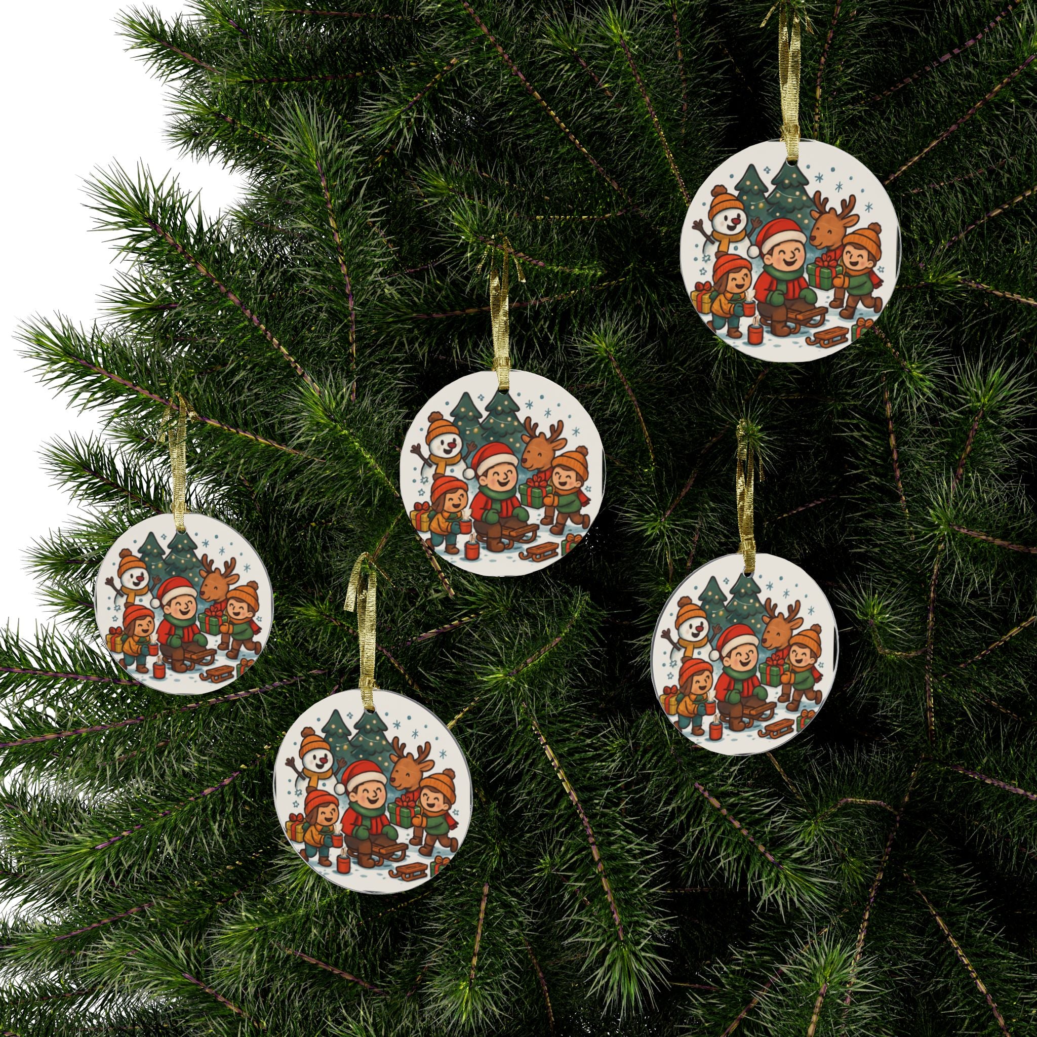 Festive Acrylic Ornaments | Christmas Decorations, Holiday Gifts, Winter Decor, Family Keepsakes, Personalized Ornaments
