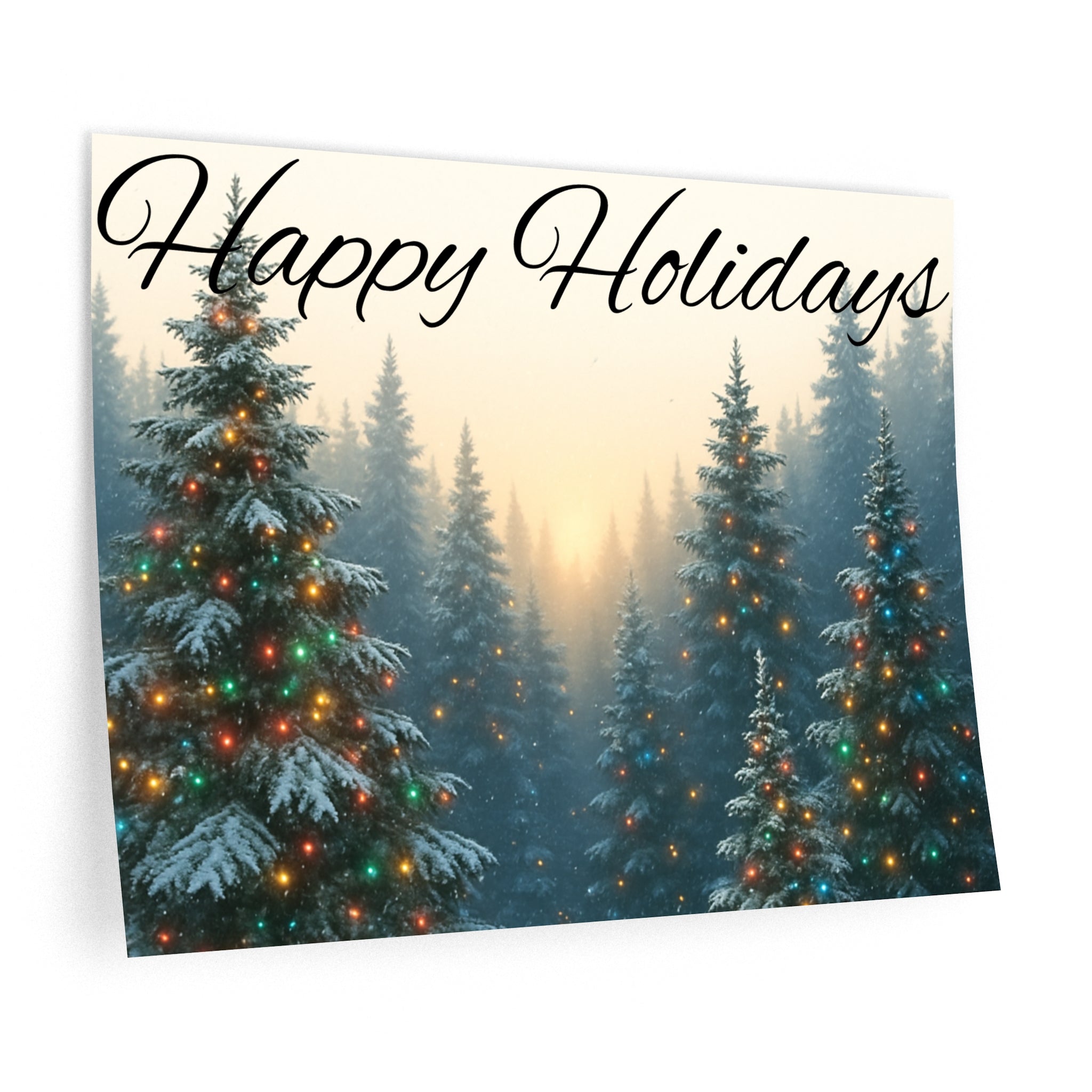 Happy Holidays Wall Decals - Festive Home Decor, Christmas Decorations, Winter Wonderland Art, Seasonal Wall Stickers, Holiday Wall Art