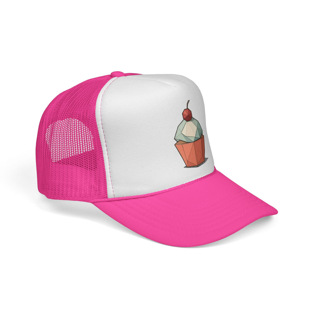 Trucker Cap with Origami Cupcake Design