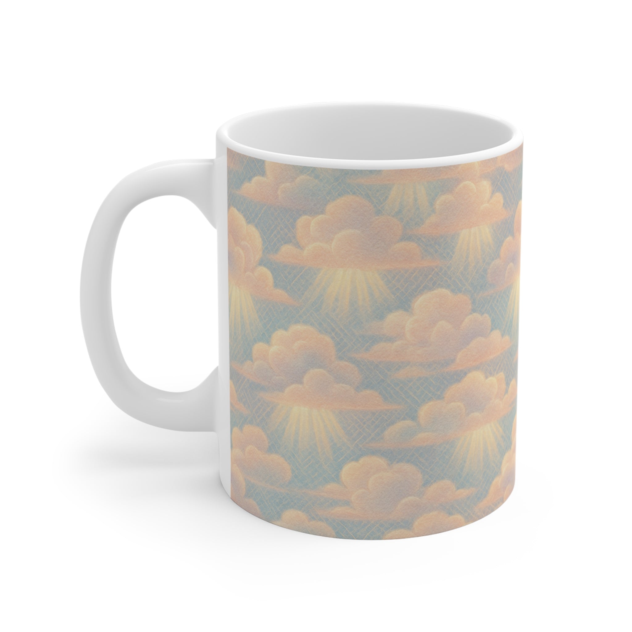Serene Cloud Mug - 11oz, Cozy Coffee Cup, Sky-Inspired Drinkware, Thoughtful Gift, Perfect for Relaxation
