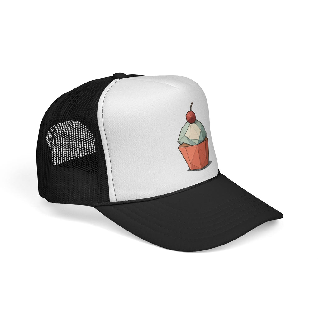 Trucker Cap with Origami Cupcake Design