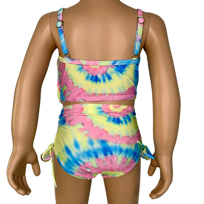 AL Limited Girls 2 piece Pastel Tie Dye Tankini Swimsuit-1