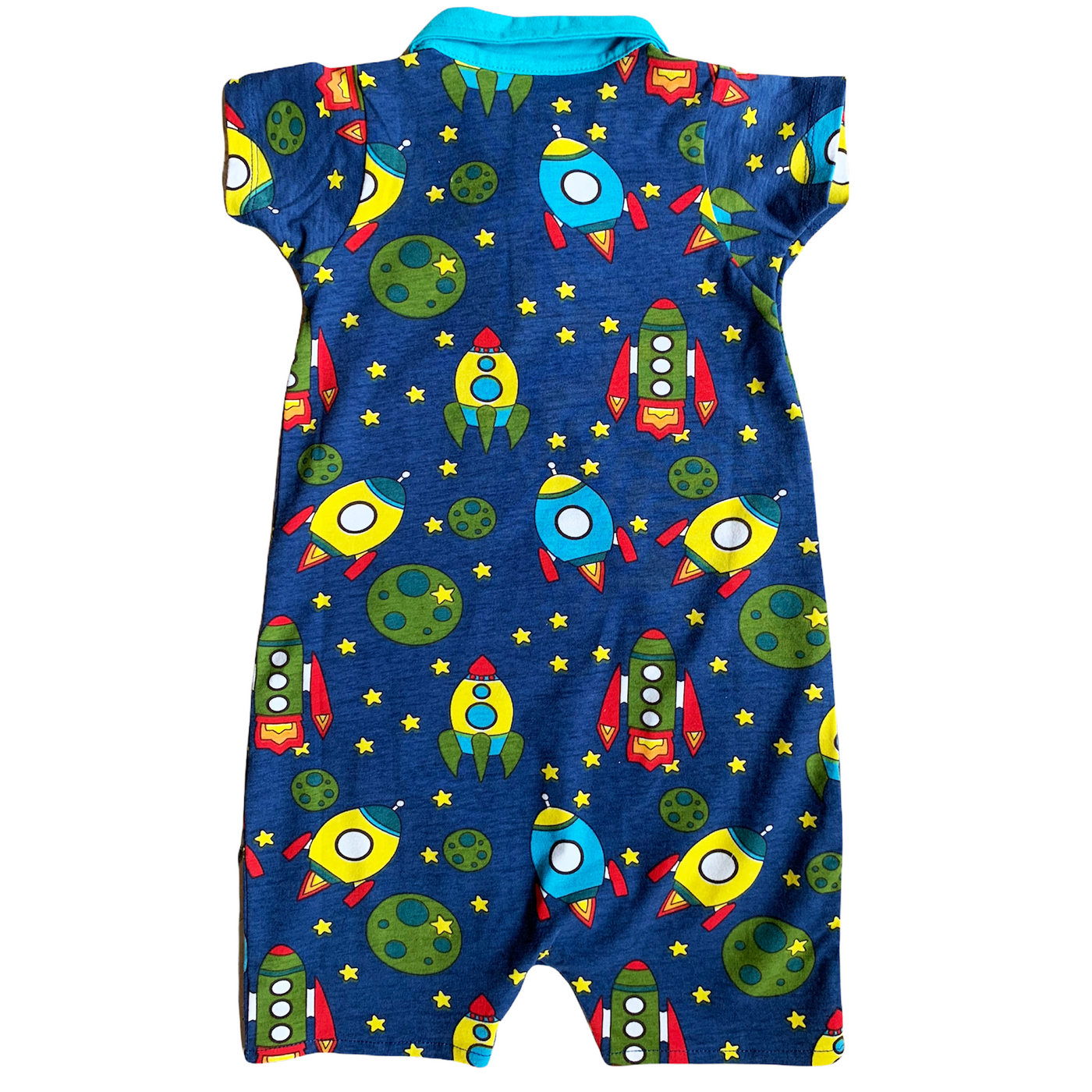 AnnLoren Spaceship short sleeve Baby Toddler Boys Romper-2